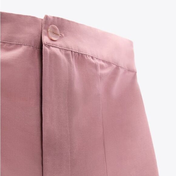 Zara STRAPLESS LINEN BLEND JUMPSUIT - Picture 7 of 9